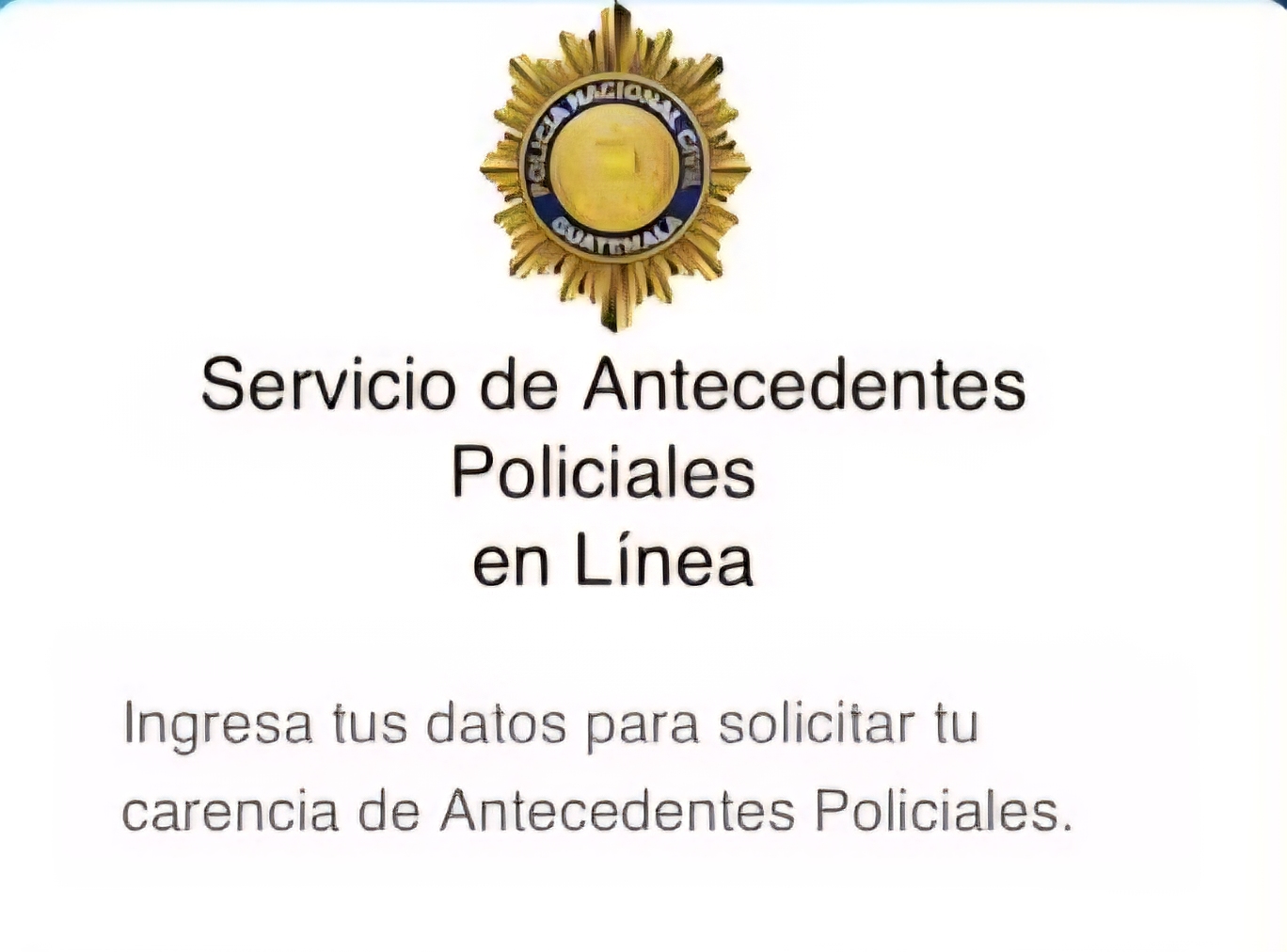 Antecedentes Policiales